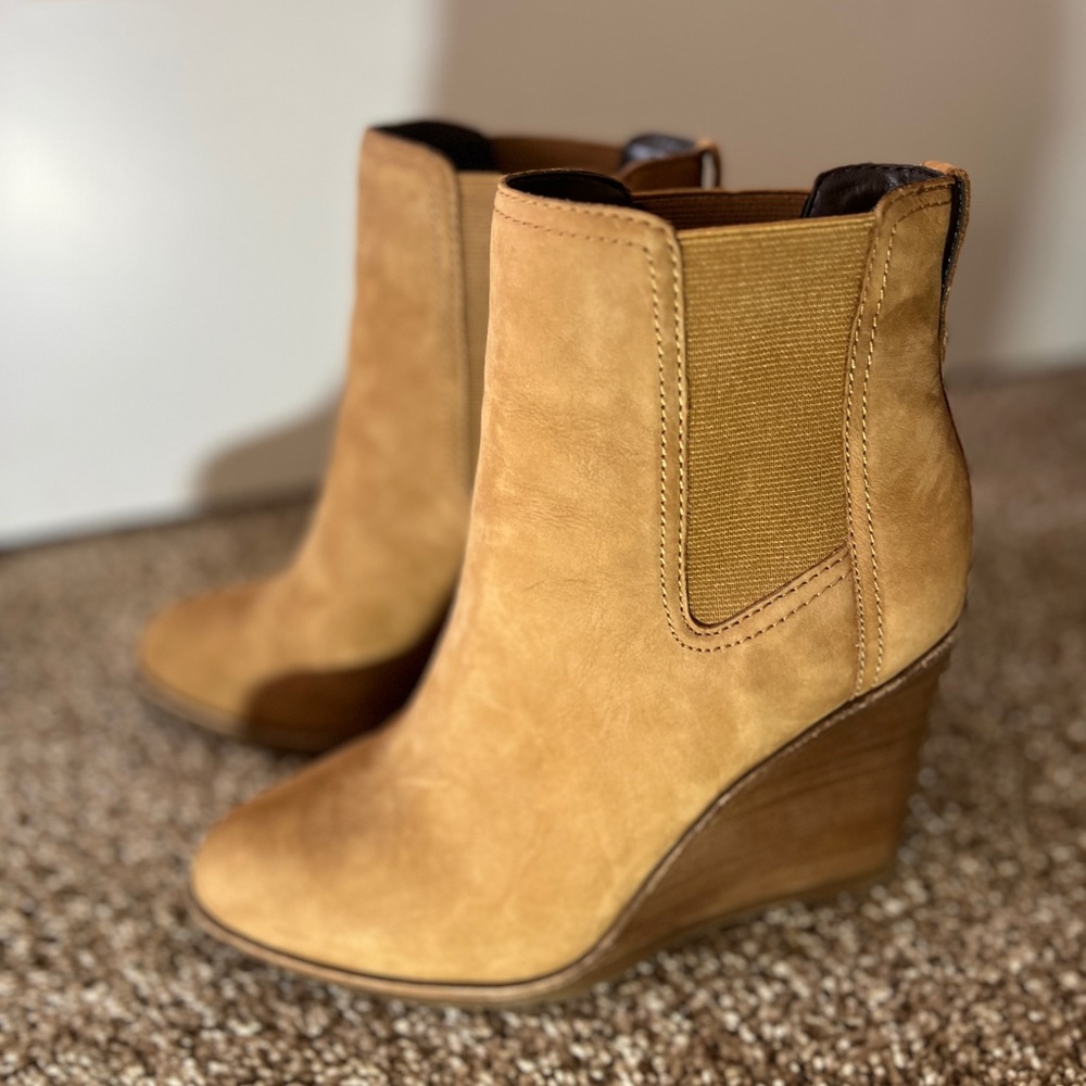 Aldo Wedge Suede Booties - Woman’s Size 6.5 US